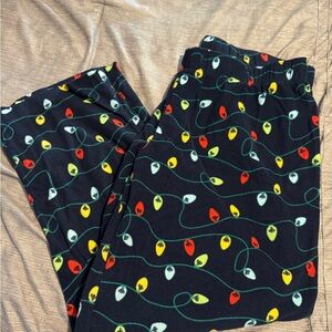 Old Navy Black Pajama Pants with Colorful Lights
